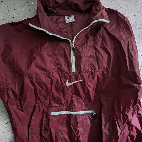 Vintage Nike Air Windbreaker 1/4 Zip Pullover Jacket 90s Center Swoosh. Men's L - Picture 4 of 9